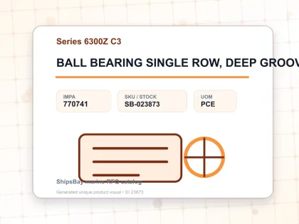 BALL BEARING SINGLE ROW, DEEP GROOVE NO.6310Z C3 - Series 6300Z C3 - IMPA 770741 - UOM PCE