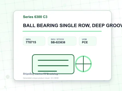BALL BEARING SINGLE ROW, DEEP GROOVE NO.6314 C3 - Series 6300 C3 - IMPA 770715 - UOM PCE