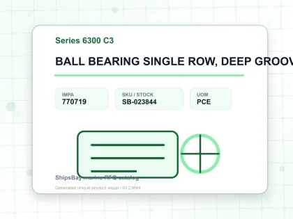 BALL BEARING SINGLE ROW, DEEP GROOVE NO.6318 C3 - Series 6300 C3 - IMPA 770719 - UOM PCE