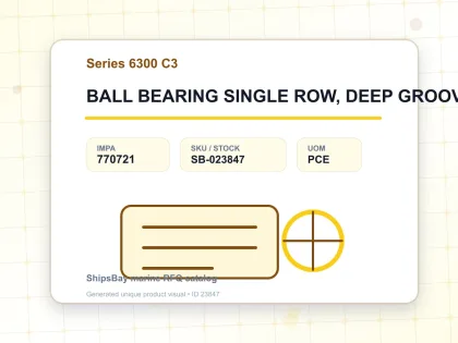 BALL BEARING SINGLE ROW, DEEP GROOVE NO.6320 C3 - Series 6300 C3 - IMPA 770721 - UOM PCE