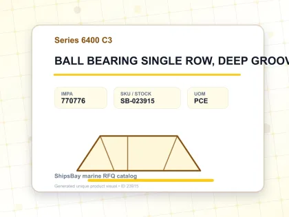 BALL BEARING SINGLE ROW, DEEP GROOVE NO.6408 C3 - Series 6400 C3 - IMPA 770776 - UOM PCE