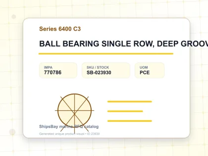 BALL BEARING SINGLE ROW, DEEP GROOVE NO.6418 C3 - Series 6400 C3 - IMPA 770786 - UOM PCE