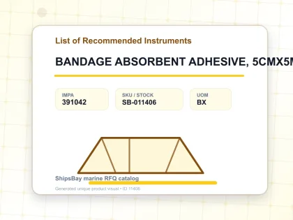 BANDAGE ABSORBENT ADHESIVE, 5CMX5M 100'S - List of Recommended Instruments - IMPA 391042 - UOM BX