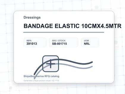 BANDAGE ELASTIC 10CMX4.5MTR - Dressings - IMPA 391013 - UOM NRL