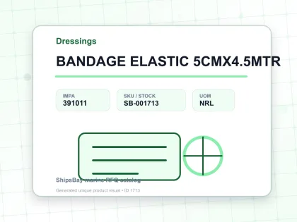 BANDAGE ELASTIC 5CMX4.5MTR - Dressings - IMPA 391011 - UOM NRL
