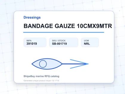 BANDAGE GAUZE 10CMX9MTR - Dressings - IMPA 391019 - UOM NRL