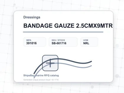 BANDAGE GAUZE 2.5CMX9MTR - Dressings - IMPA 391016 - UOM NRL