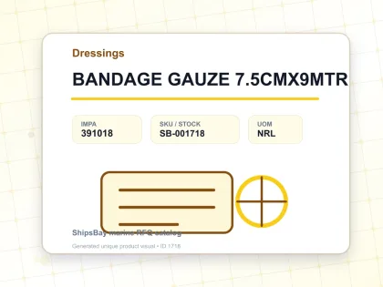 BANDAGE GAUZE 7.5CMX9MTR - Dressings - IMPA 391018 - UOM NRL