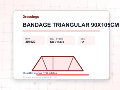 BANDAGE TRIANGULAR 90X105CM - Dressings - IMPA 391022 - UOM PA
