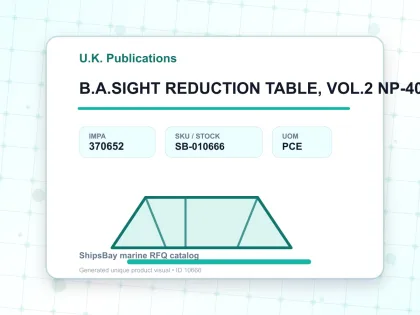 B.A.SIGHT REDUCTION TABLE, VOL.2 NP-401(2) 15-30DEG - U.K. Publications - IMPA 370652 - UOM PCE