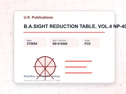 B.A.SIGHT REDUCTION TABLE, VOL.4 NP-401(4) 45-60DEG - U.K. Publications - IMPA 370654 - UOM PCE