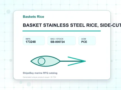 BASKET STAINLESS STEEL RICE, SIDE-CUTTING 470X430X190MM - Baskets Rice - IMPA 173248 - UOM PCE