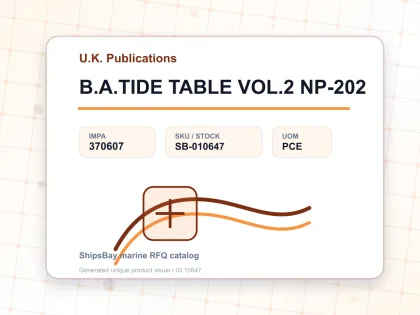 B.A.TIDE TABLE VOL.2 NP-202 - U.K. Publications - IMPA 370607 - UOM PCE