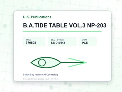 B.A.TIDE TABLE VOL.3 NP-203 - U.K. Publications - IMPA 370608 - UOM PCE
