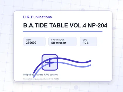 B.A.TIDE TABLE VOL.4 NP-204 - U.K. Publications - IMPA 370609 - UOM PCE