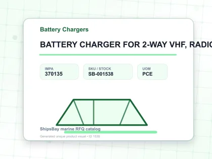 BATTERY CHARGER FOR 2-WAY VHF, RADIOTELEPHONE AC110V - Battery Chargers - IMPA 370135 - UOM PCE
