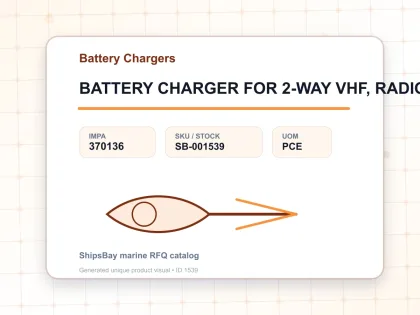 BATTERY CHARGER FOR 2-WAY VHF, RADIOTELEPHONE AC220V - Battery Chargers - IMPA 370136 - UOM PCE