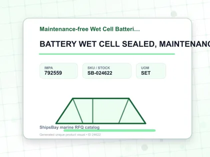 BATTERY WET CELL SEALED, MAINTENANCE-FREE 12V 140AMP - Maintenance-free Wet Cell Batteries - IMPA 792559 - UOM SET