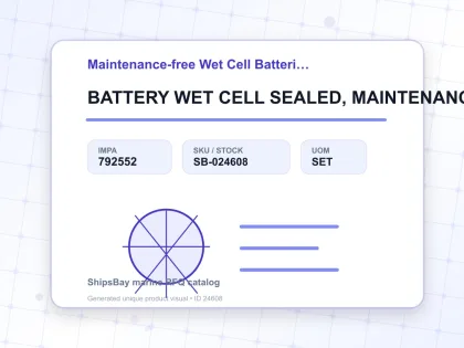 BATTERY WET CELL SEALED, MAINTENANCE-FREE 12V 30AMP - Maintenance-free Wet Cell Batteries - IMPA 792552 - UOM SET