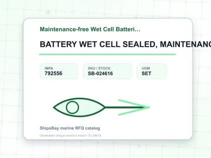 BATTERY WET CELL SEALED, MAINTENANCE-FREE 12V 64AMP - Maintenance-free Wet Cell Batteries - IMPA 792556 - UOM SET