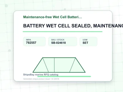 BATTERY WET CELL SEALED, MAINTENANCE-FREE 12V 92AMP - Maintenance-free Wet Cell Batteries - IMPA 792557 - UOM SET
