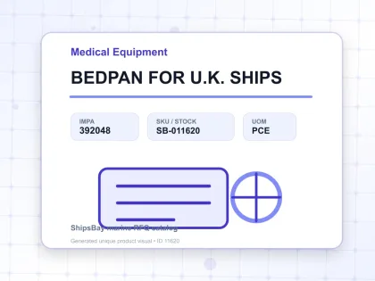 BEDPAN FOR U.K. SHIPS - Medical Equipment - IMPA 392048 - UOM PCE