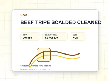 BEEF TRIPE SCALDED CLEANED - Beef - IMPA 007055 - UOM KGM