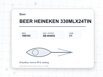 BEER HEINEKEN 330MLX24TIN - Beer - IMPA 100103 - UOM CT