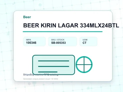 BEER KIRIN LAGAR 334MLX24BTL - Beer - IMPA 100346 - UOM CT