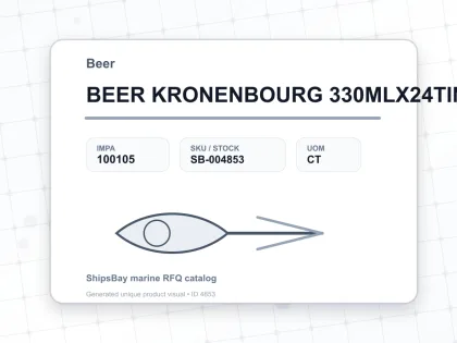BEER KRONENBOURG 330MLX24TIN - Beer - IMPA 100105 - UOM CT