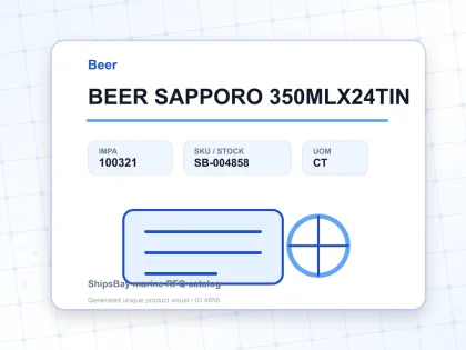 BEER SAPPORO 350MLX24TIN - Beer - IMPA 100321 - UOM CT