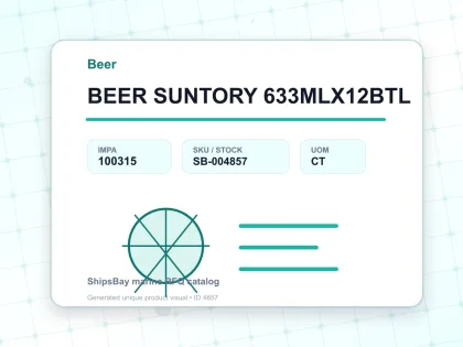 BEER SUNTORY 633MLX12BTL - Beer - IMPA 100315 - UOM CT