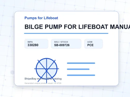 BILGE PUMP FOR LIFEBOAT MANUAL - Pumps for Lifeboat - IMPA 330280 - UOM PCE