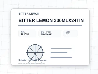 BITTER LEMON 330MLX24TIN - BITTER LEMON - IMPA 101551 - UOM CT