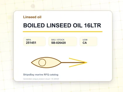 BOILED LINSEED OIL 16LTR - Linseed oil - IMPA 251451 - UOM CA