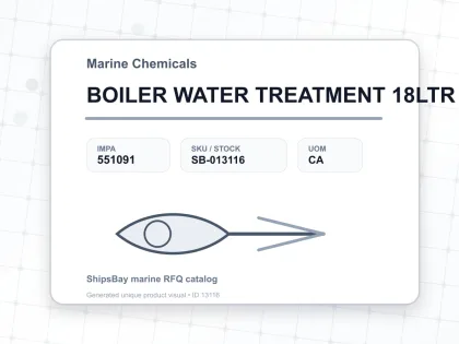 BOILER WATER TREATMENT 18LTR - Marine Chemicals - IMPA 551091 - UOM CA