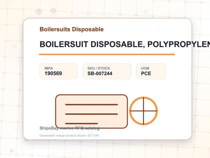BOILERSUIT DISPOSABLE, POLYPROPYLENE SIZE LL - Boilersuits Disposable - IMPA 190569 - UOM PCE