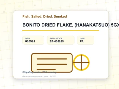 BONITO DRIED FLAKE, (HANAKATSUO) 5GX5S - Fish, Salted, Dried, Smoked - IMPA 000991 - UOM PA
