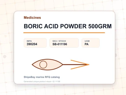 BORIC ACID POWDER 500GRM - Medicines - IMPA 390204 - UOM PA