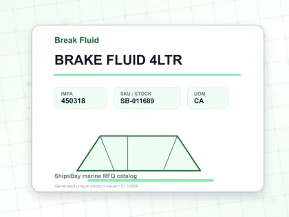 BRAKE FLUID 4LTR - Break Fluid - IMPA 450318 - UOM CA