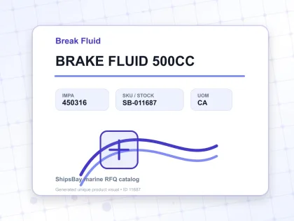 BRAKE FLUID 500CC - Break Fluid - IMPA 450316 - UOM CA