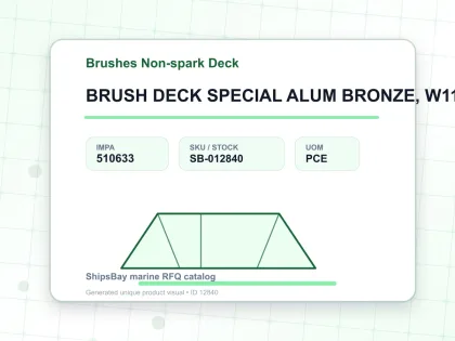 BRUSH DECK SPECIAL ALUM BRONZE, W115MM NON-SPARK W/LONG HANDLE - Brushes Non-spark Deck - IMPA 510633 - UOM PCE