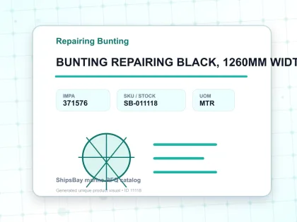 BUNTING REPAIRING BLACK, 1260MM WIDTH - Repairing Bunting - IMPA 371576 - UOM MTR
