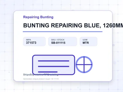 BUNTING REPAIRING BLUE, 1260MM WIDTH - Repairing Bunting - IMPA 371573 - UOM MTR