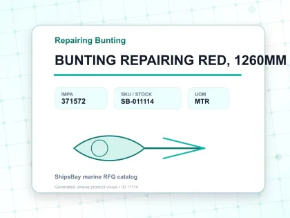 BUNTING REPAIRING RED, 1260MM WIDTH - Repairing Bunting - IMPA 371572 - UOM MTR