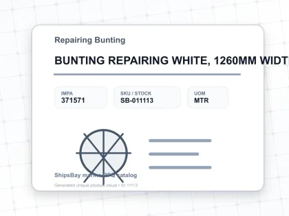 BUNTING REPAIRING WHITE, 1260MM WIDTH - Repairing Bunting - IMPA 371571 - UOM MTR