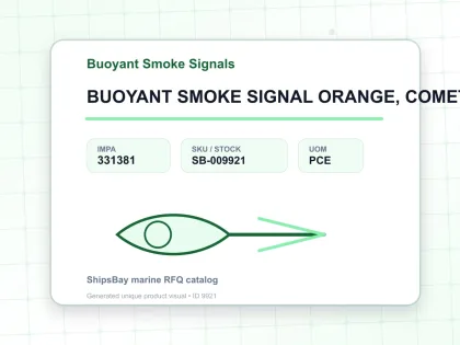 BUOYANT SMOKE SIGNAL ORANGE, COMET 9162000 SOLAS/MED - Buoyant Smoke Signals - IMPA 331381 - UOM PCE