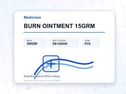 BURN OINTMENT 15GRM - Medicines - IMPA 390208 - UOM PCE