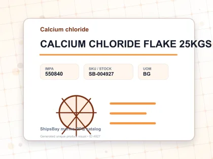 CALCIUM CHLORIDE FLAKE 25KGS - Calcium chloride - IMPA 550840 - UOM BG