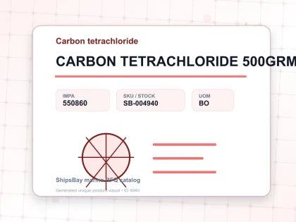 CARBON TETRACHLORIDE 500GRM - Carbon tetrachloride - IMPA 550860 - UOM BO